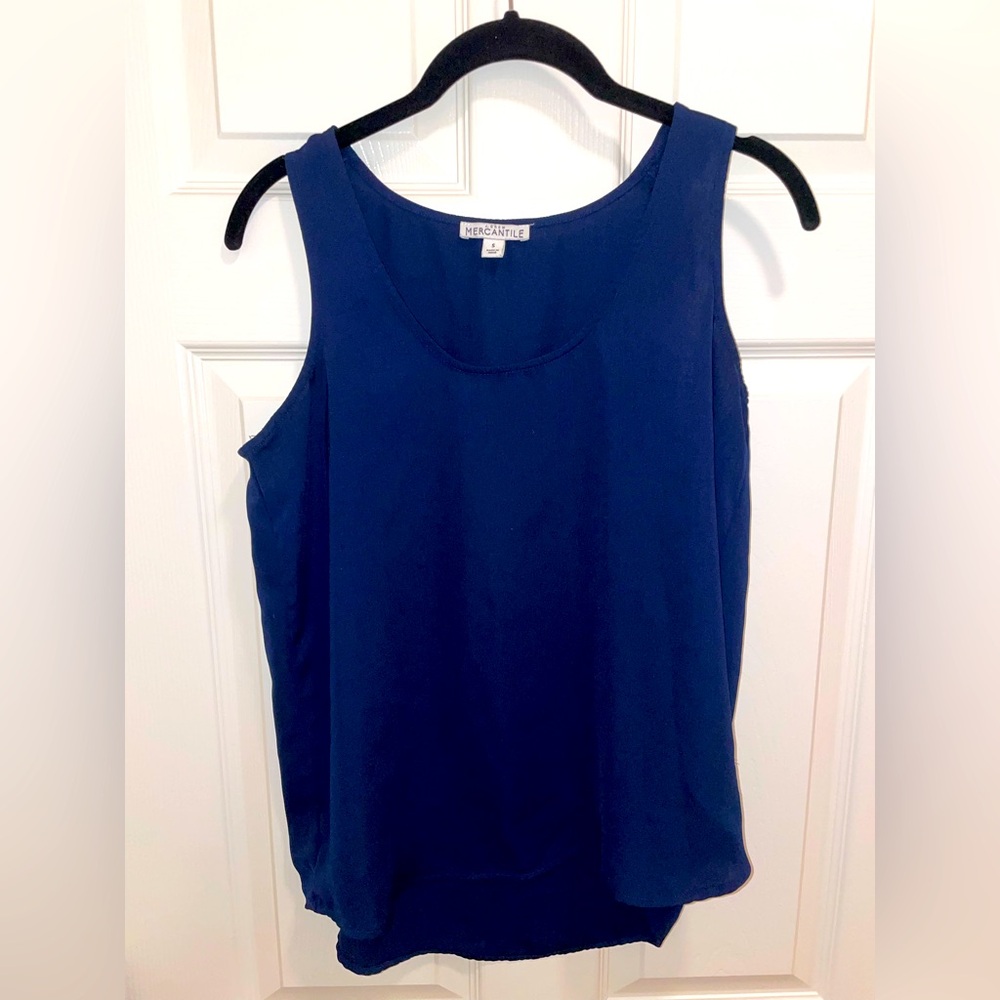 JCrew mercantile Indigo Blue Sleeveless Women's Top